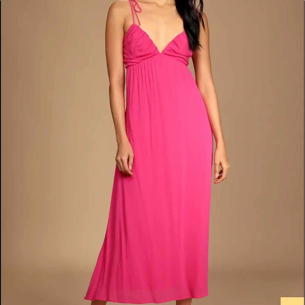 Pink maxi dress nwt